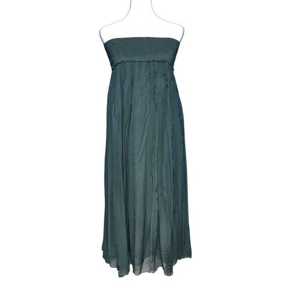Free People sage green sleeveless strapless dress XS - Picture 1 of 9